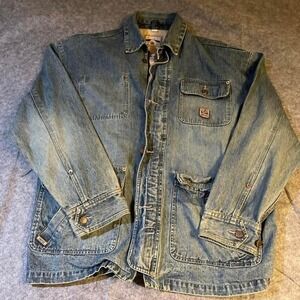Vintage Enyce Denim Barn Jacket Mens XXL Blue Chore Coat Y2K Streetwear Workwear
